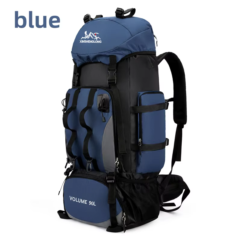 Sac à dos de randonnée imperméable 90L, sac à dos de camping, grande capacité, sac de sport de plein