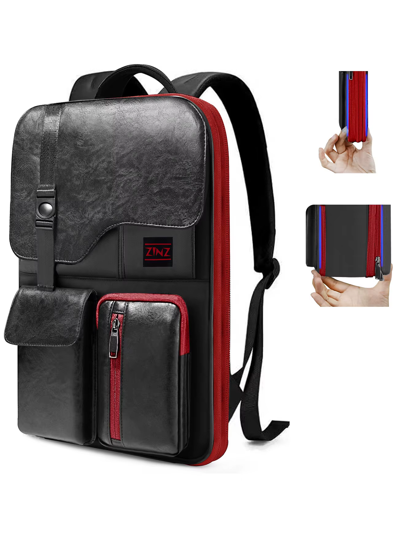 Sac à dos d'affaires mince et extensible pour ordinateur portable, sac à dos de voyage antivol étanc