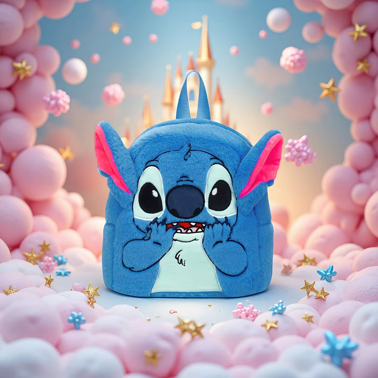 Lot de 3 sacs à dos en peluche Stitch, grande capacité, pour étudiants, sac à bandoulière Pokémon An