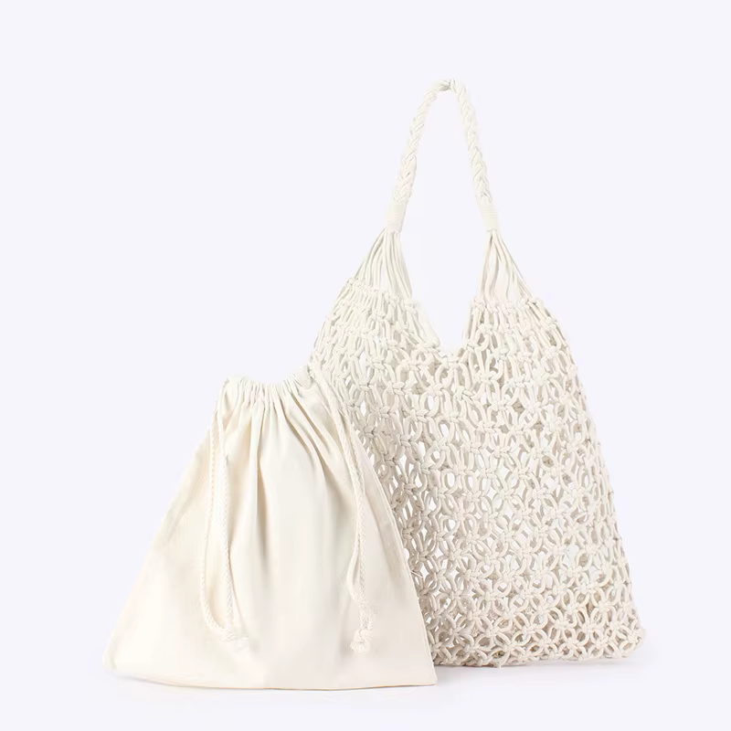 Sacs en crochet tendance pour femmes, sacs de plage d'été, sacs fourre-tout esthétiques en raphia, s