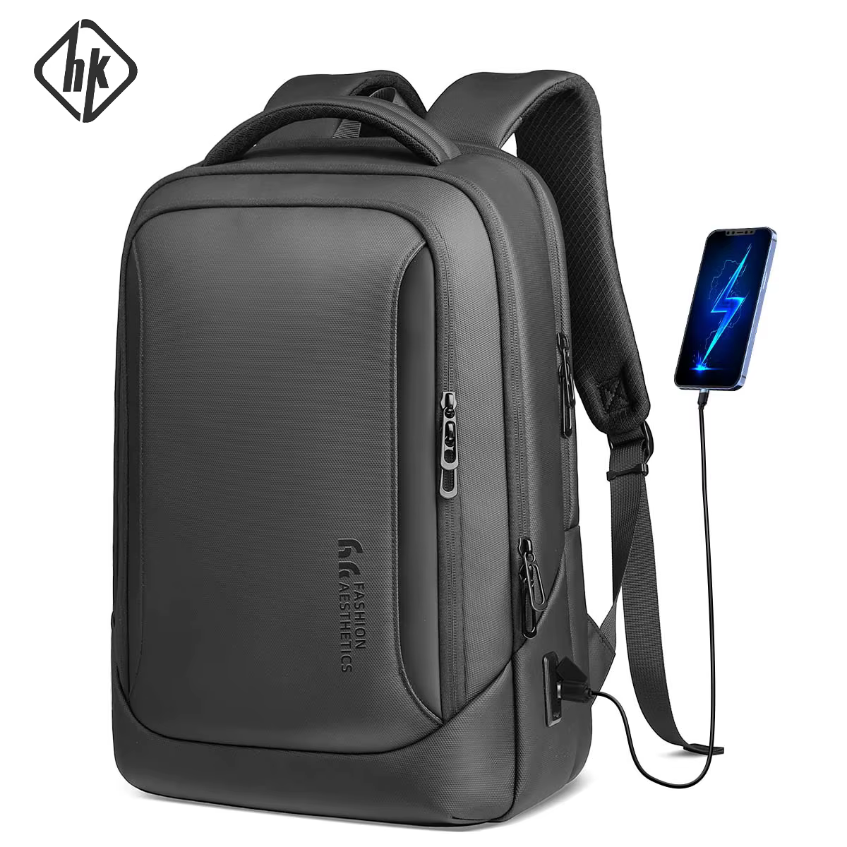 HK – sac à dos pour ordinateur portable de styliste pour hommes, sacs d'école étanches pour garçons 