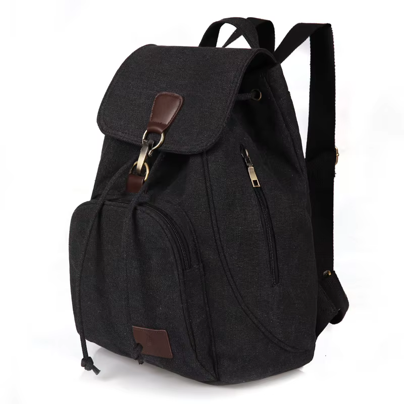 Sacs à dos en toile pour adolescentes, sac à dos vintage pour femme, sacs d'école rétro pour étudian