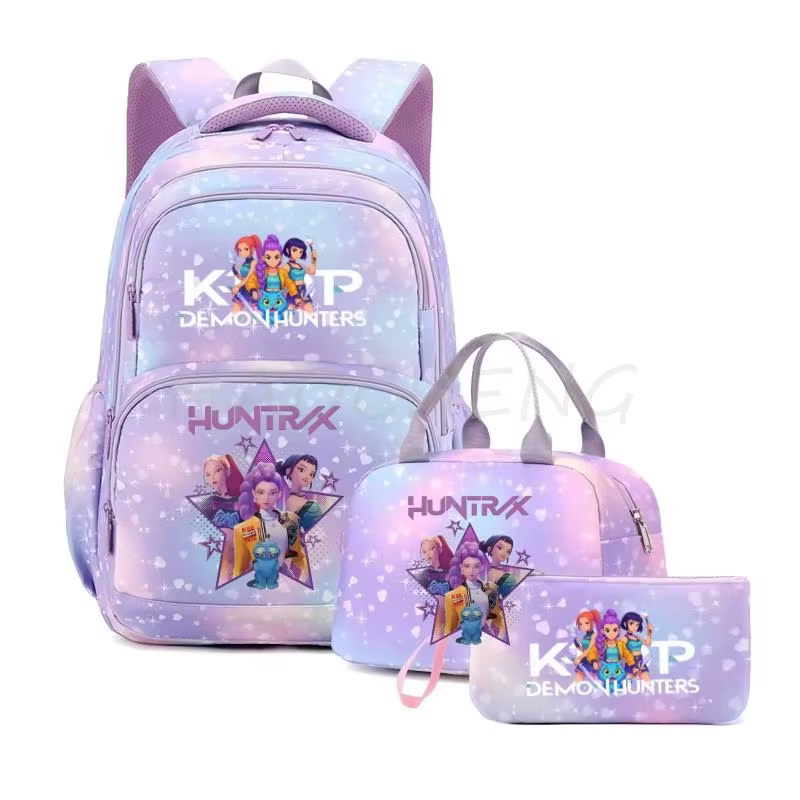 Sacs à dos KPop Demon Hunters avec sacs à déjeuner, sacs d'école légers pour étudiants et adolescent