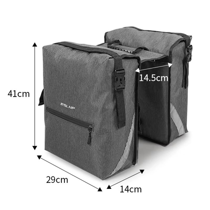 Bagages de vélo Double face support arrière vélo 2 en 1 sac de coffre vélo de route de montagne sièg