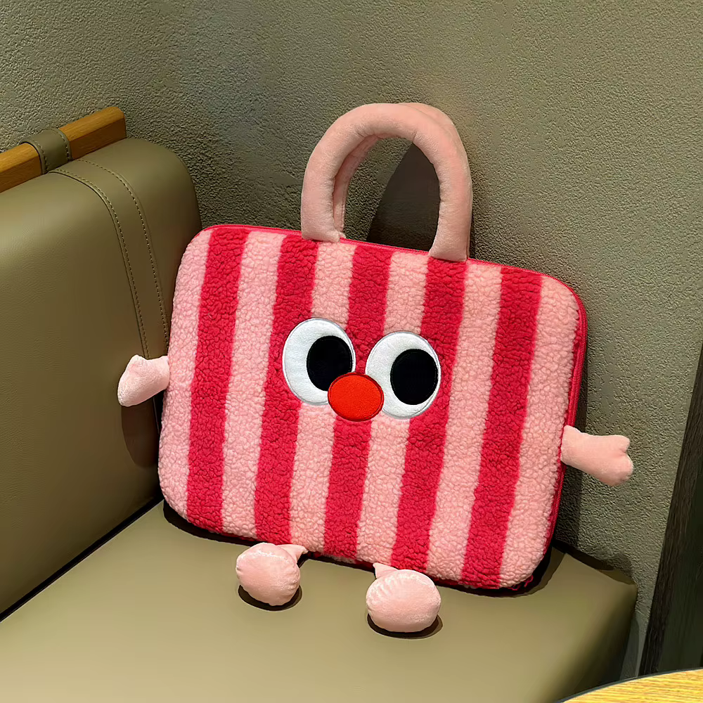Sac à ordinateur portable coréen mignon de style dessin animé, pochette pour ordinateur portable 13.