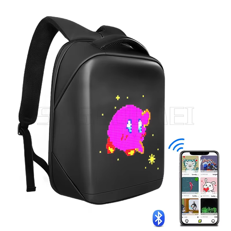 Le plus récent sac à dos intelligent Led Pixel lumière publicitaire étanche sac d'escalade en plein 