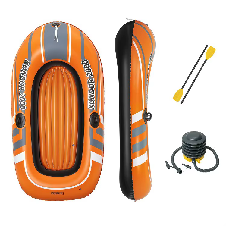 Airo Cheap Water Sport Canoë-kayak de pêche pour 2 personnes, bateau à rames gonflable en plastique
