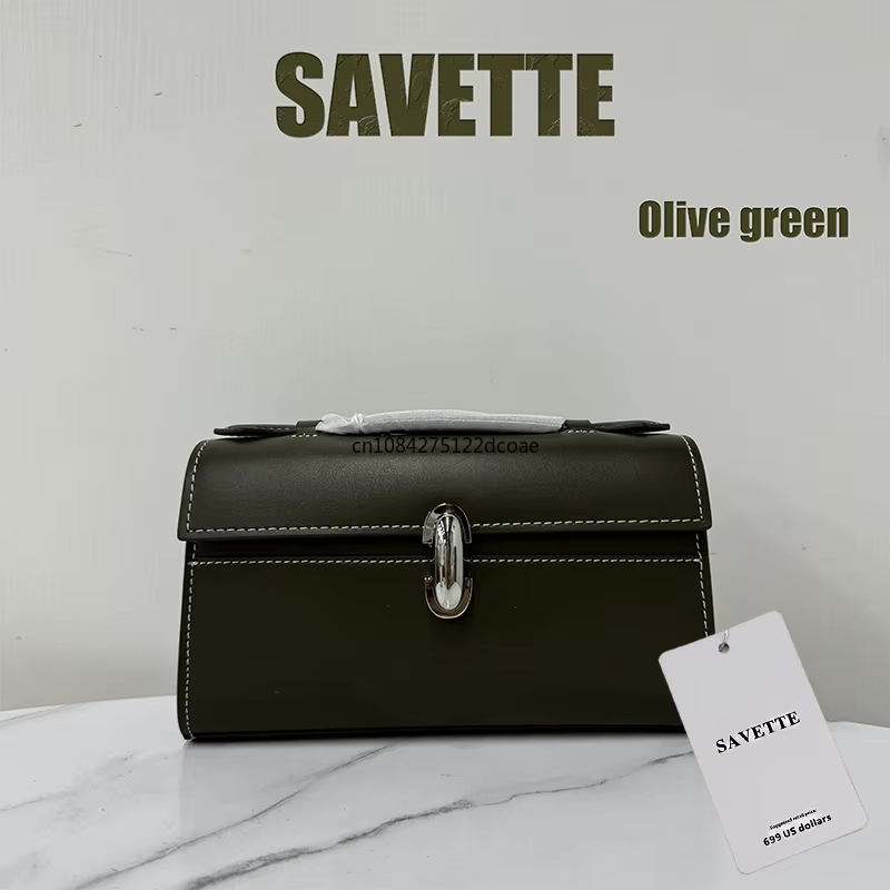 SAVETTE marque 2025 nouveau la symétrie Pochette en cuir véritable fourre-tout femmes Simple sac à m