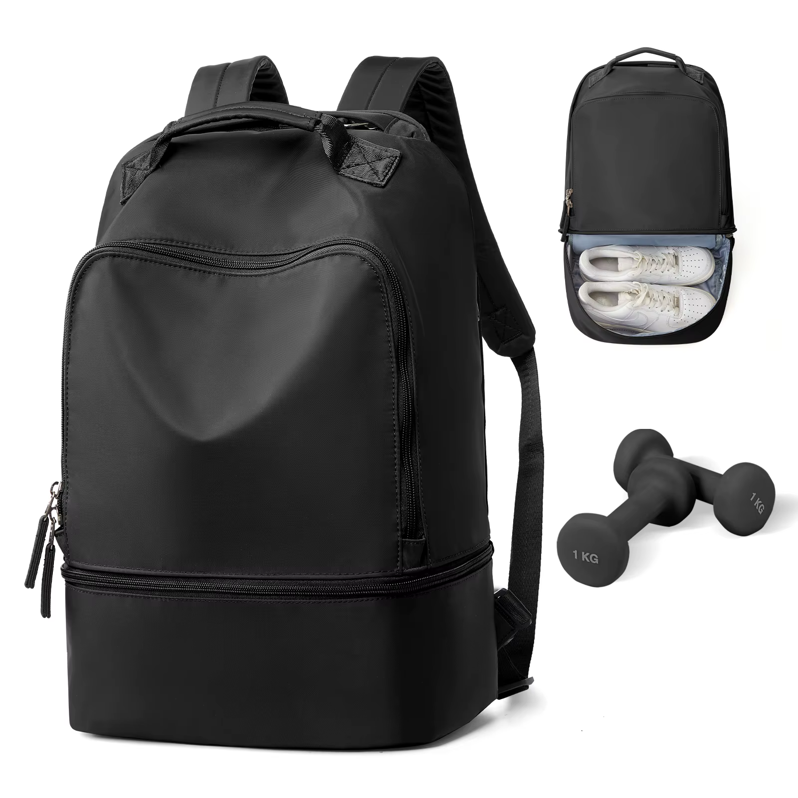 Sac de sport pour femmes, sac de voyage pour effets personnels avec compartiment pour chaussures, sa