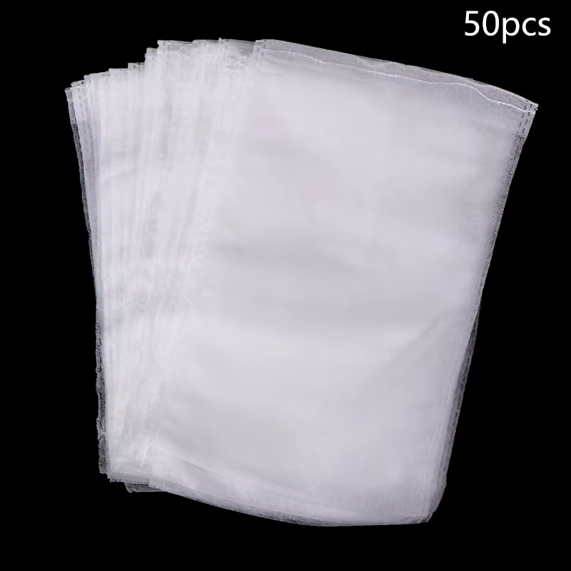 Ensemble de 50 sacs de Protection contre les raisin anti-oiseaux, sacs en maille pour la Protection 