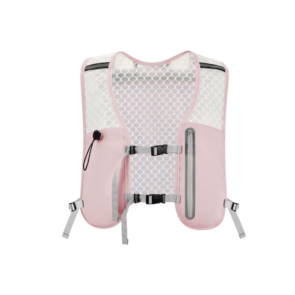 Gilet de course respirant et léger avec poches d'hydratation, design réfléchissant, sac de sport mul