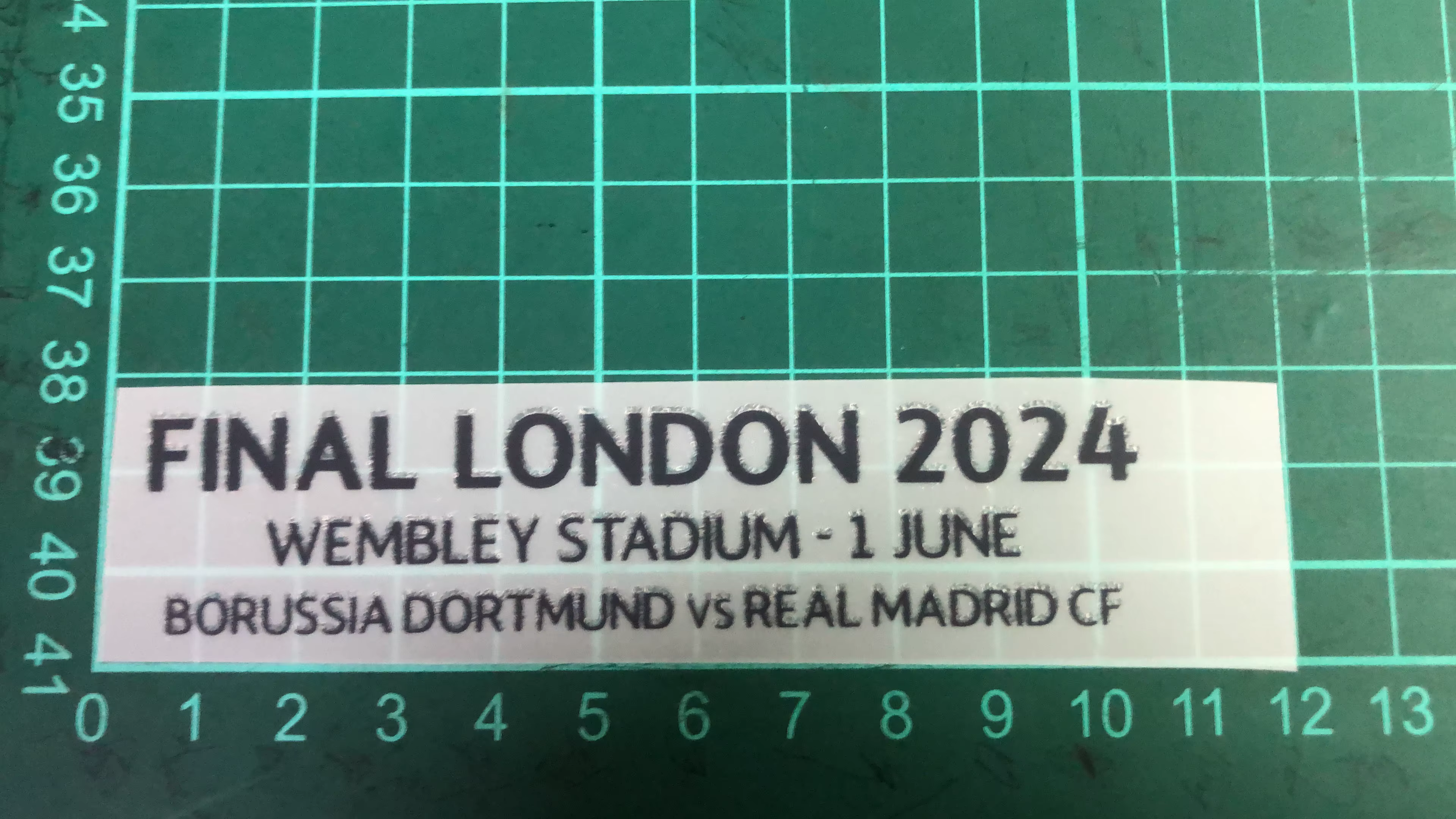 Écusson Détail Match UCL Finale Londres 2024 – Patch de Football pour Maillot de Foot