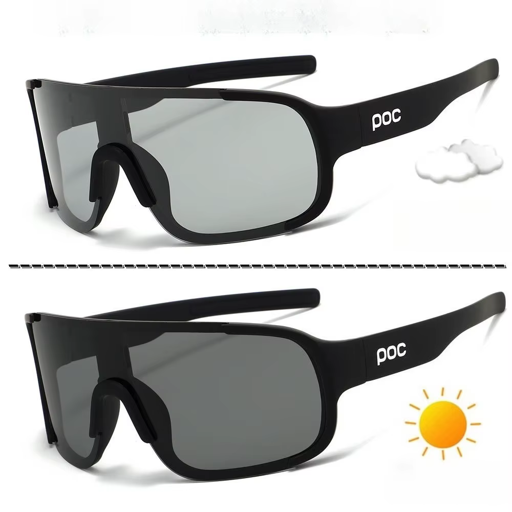 Lunettes de cyclisme à changement de couleur jour et nuit POC. Lunettes coupe-vent pour les sports d