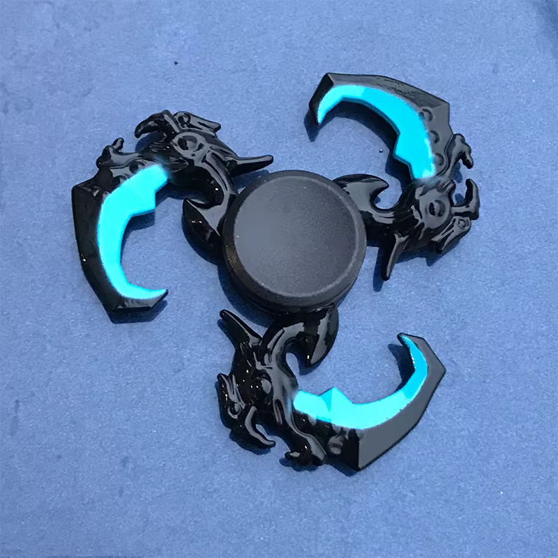 Fidget Spinner – Gyroscope du bout des doigts, jeu de dessin animé, métal en alliage de Zinc, Spinne