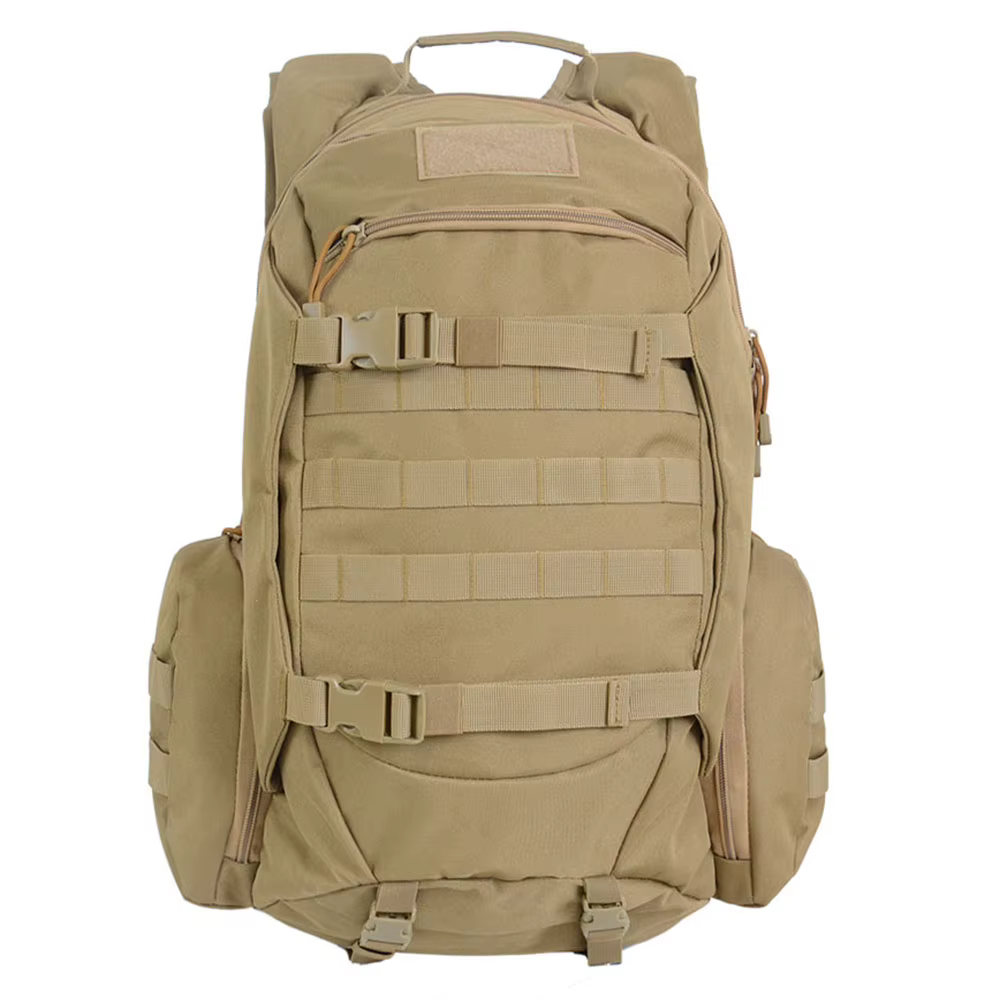 Sac à dos de randonnée et de camping extérieur 45L grande capacité, sac à dos tactique camouflage pl