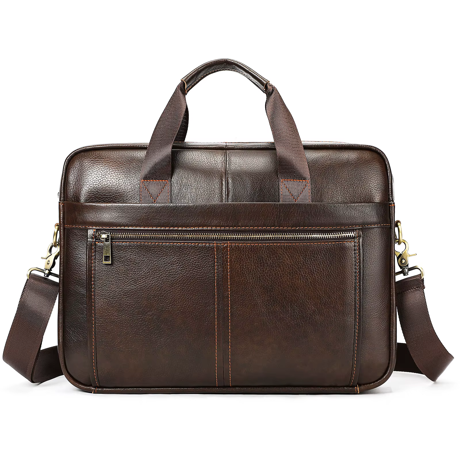 Porte-documents en cuir d'affaires haut de gamme, sac pour ordinateur portable de grande capacité, s