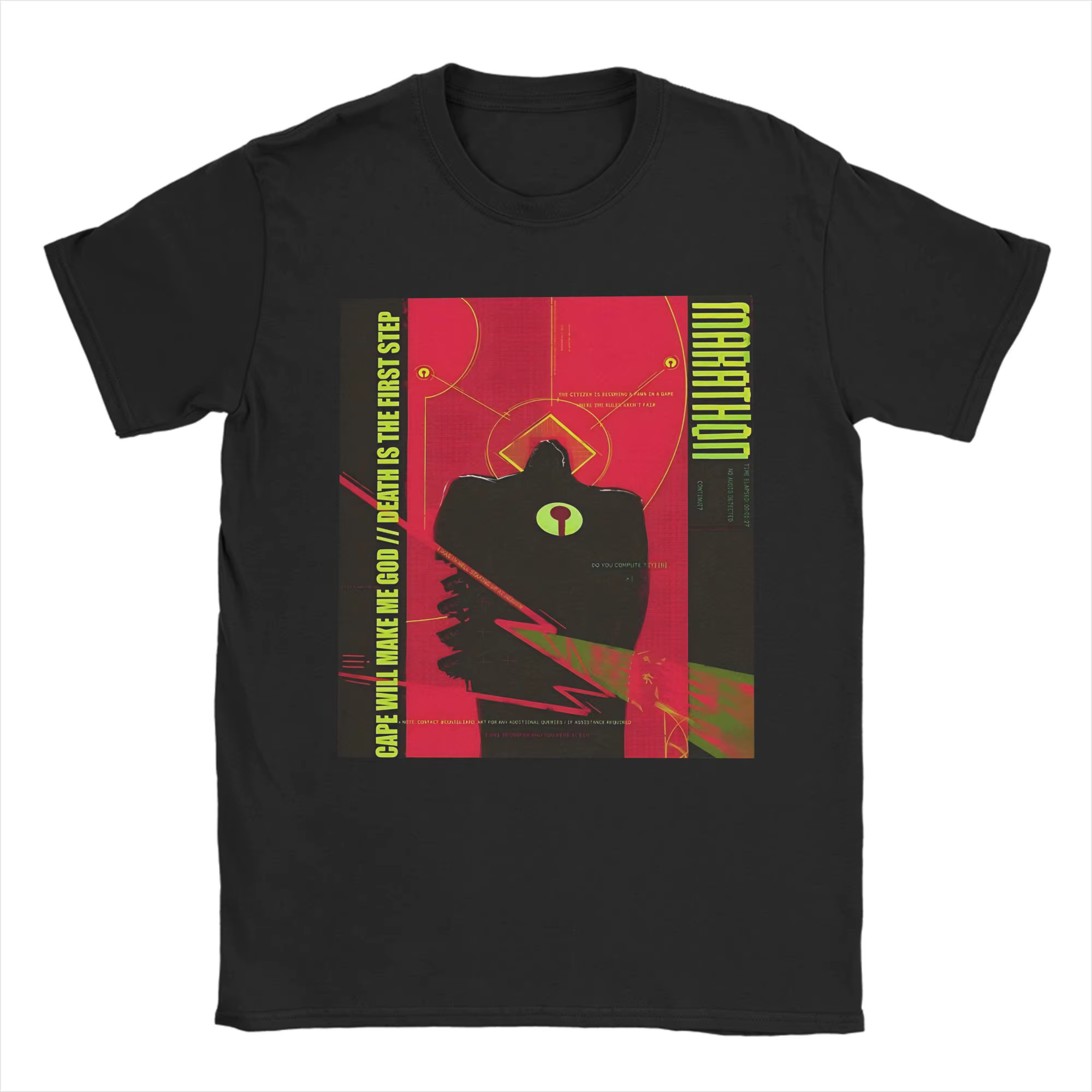 T-shirt drôle de jeu de marathon pour hommes et femmes, en coton, à manches courtes, col rond, hauts