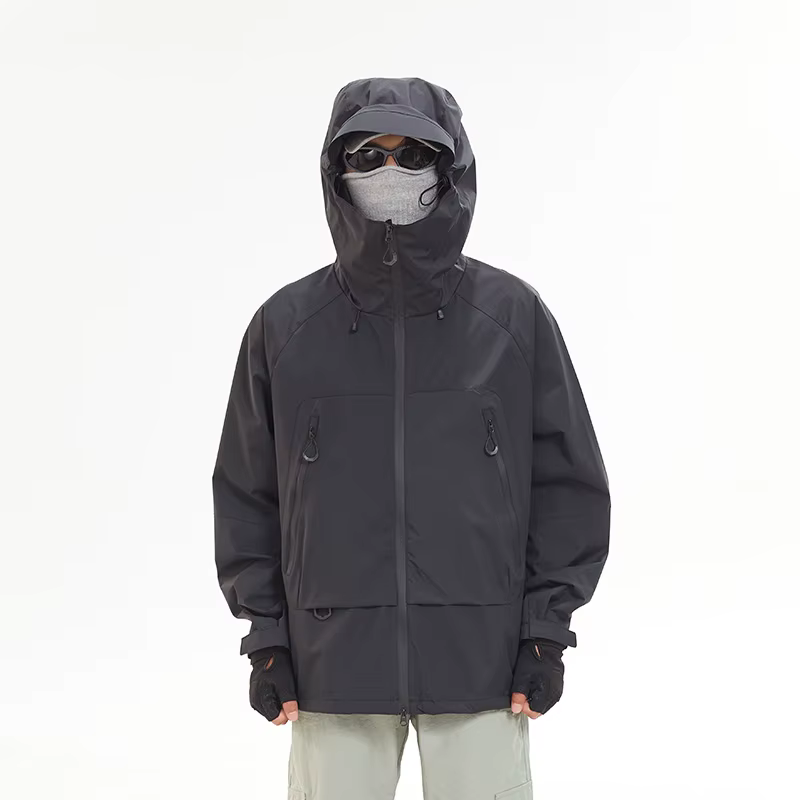 Veste de randonnée imperméable pour hommes et femmes, manteau de sport coupe-vent, veste à capuche d