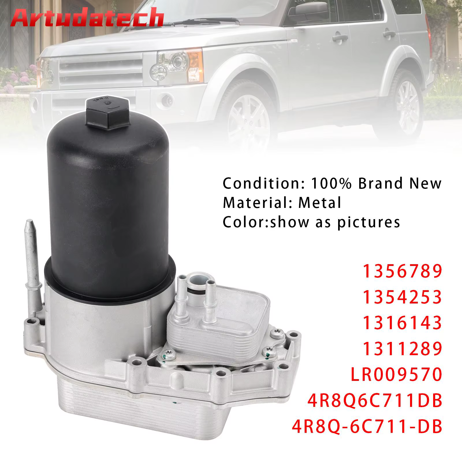 Ensemble refroidisseur d'huile Artudatech LR009570 pour Land Rover LR3 LR4 Range Rover Sport 2005-20