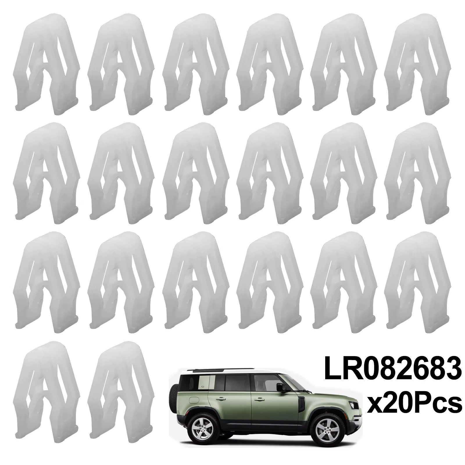 Clips de retenue de moulure de garniture évasée, Land Range Rover Velar Defender Discovery dehors 5,