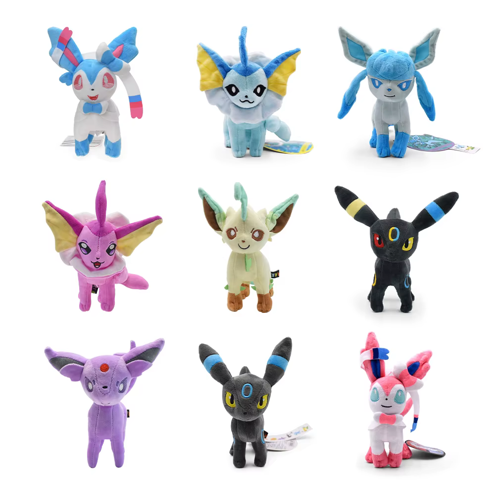 Peluche douce Leafeon Vaporeon Glaceon SylLion Espeon Umbreon Vaporeon SylLion, jouet à collectionne
