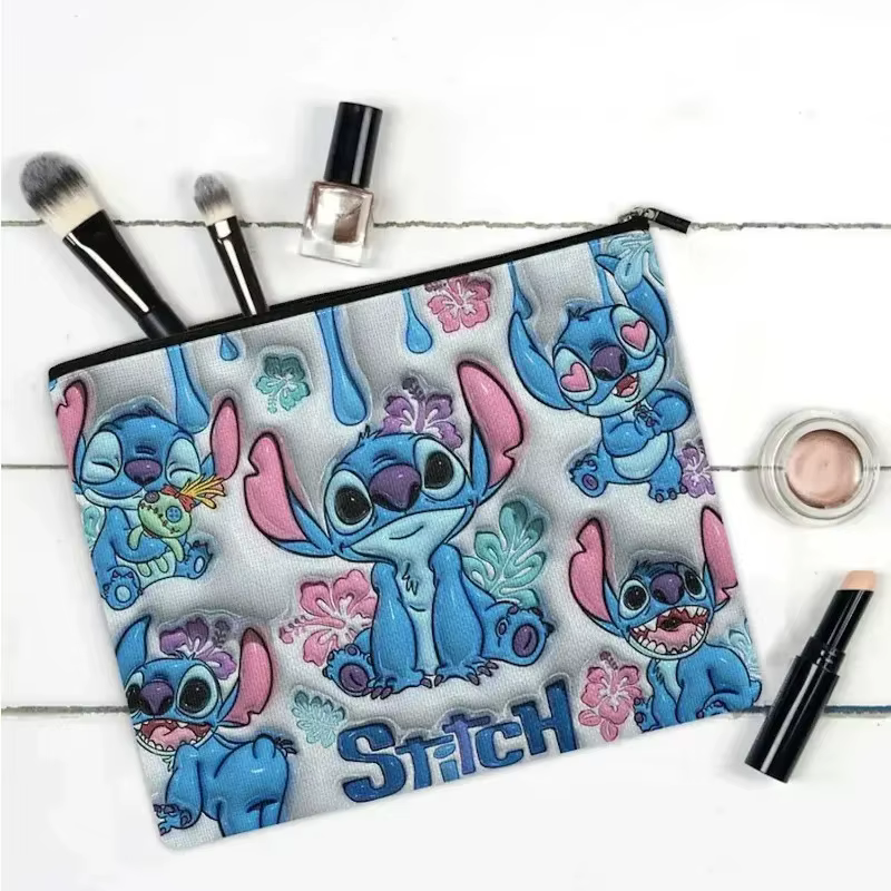 Trousse de Toilette de Voyage Stitch Cartoon Grande Capacité, Pochette de Rangement Portable Disney 