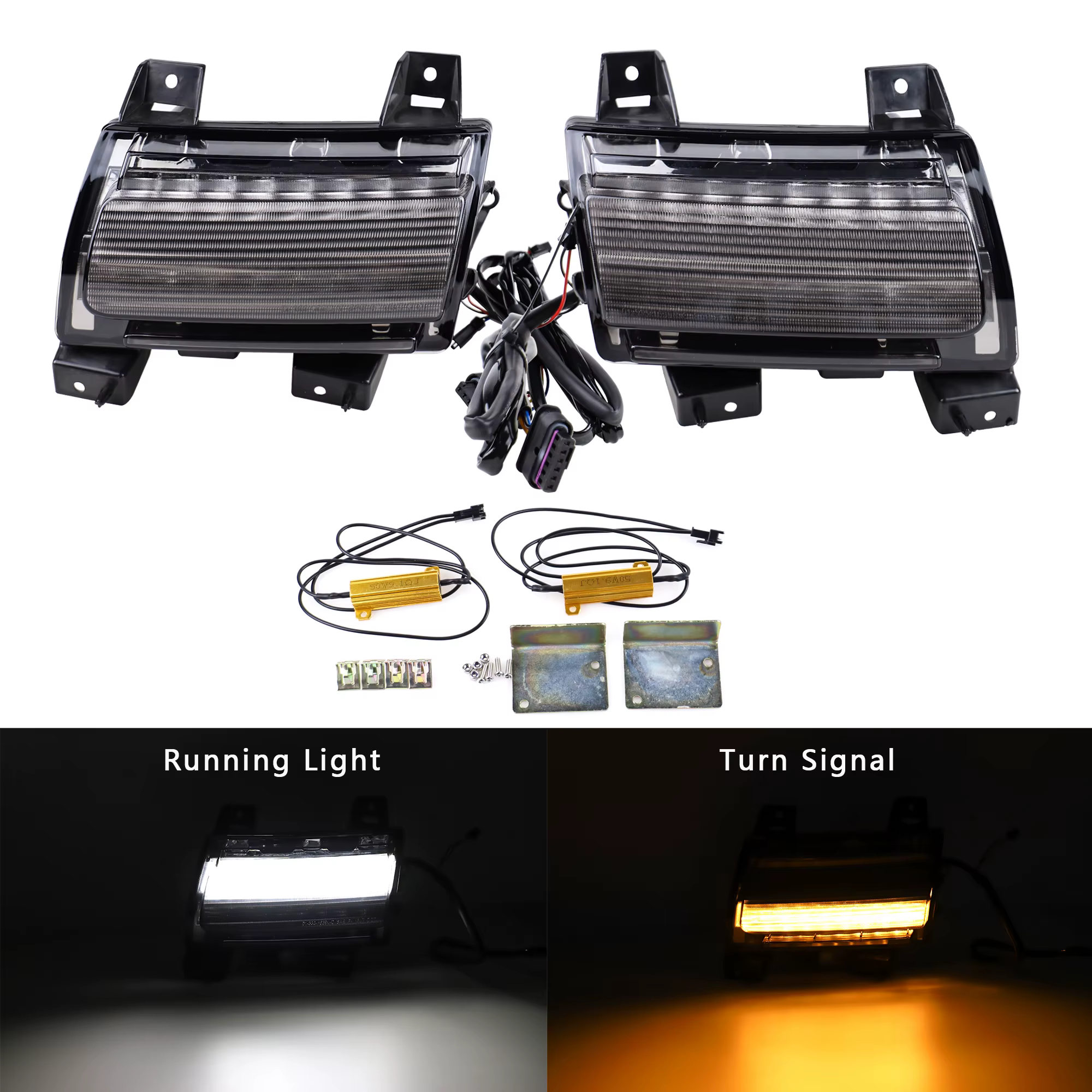 Clignotant de garde-boue LED, feu de jour DRL pour Jeep Wrangler JL Sport 2018 2019 2020