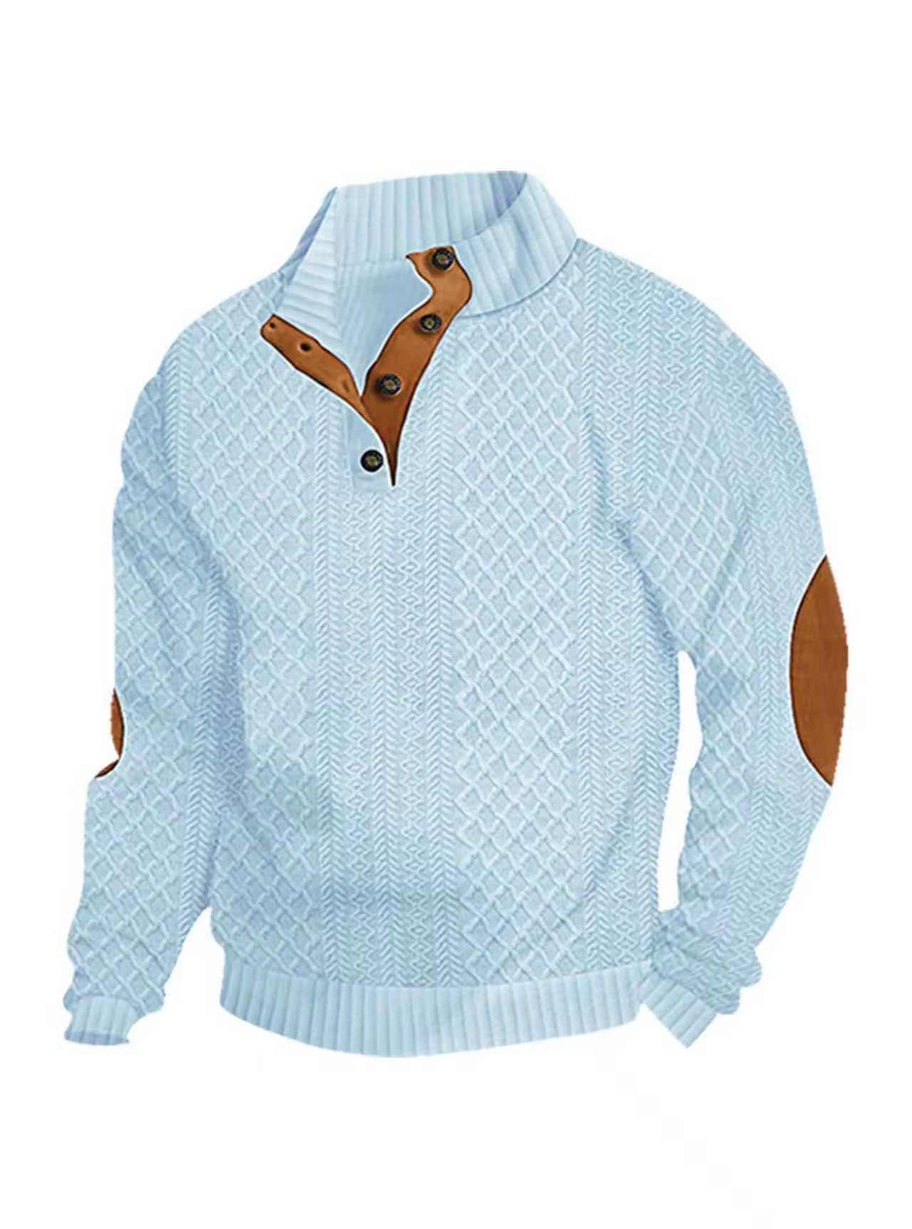 Pull Homme 2026 Décontracté Automne Col Montant Manches Longues Style Européen Sweat-shirt Tricoté J