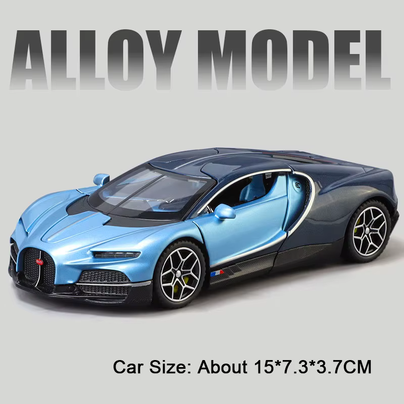 Modèle de voiture de sport Tourbillon Chiron, échelle 1:32, jouet, lumière sonore, supercar, véhicul