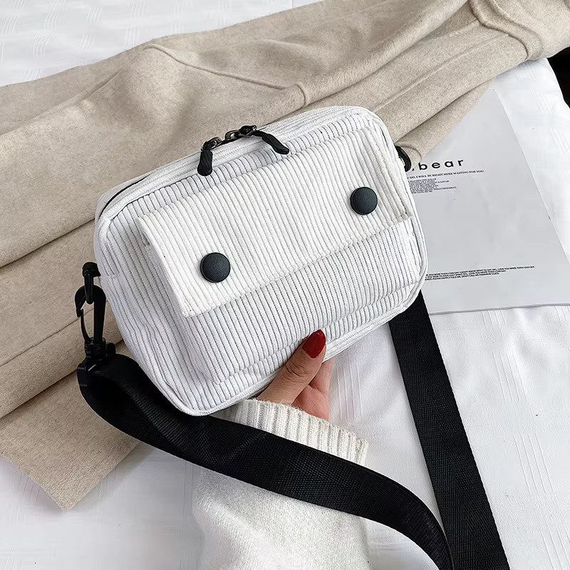 Sac à bandoulière en velours côtelé pour adolescentes, petit sac à bandoulière pour femmes, fourre-t