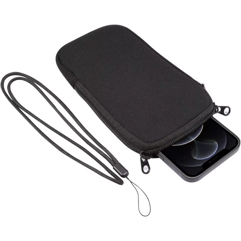 Pochette pour téléphone avec cordon, rangement pour écouteurs, étui pour téléphone, sac de transport