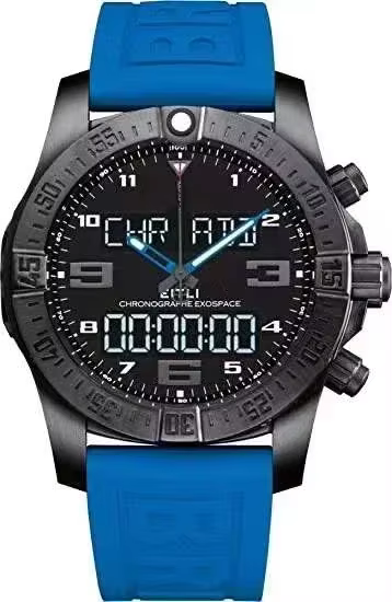 Montres personnalisées, montre de sport pour homme, 44 mm, affichage numérique, bracelet en caoutcho