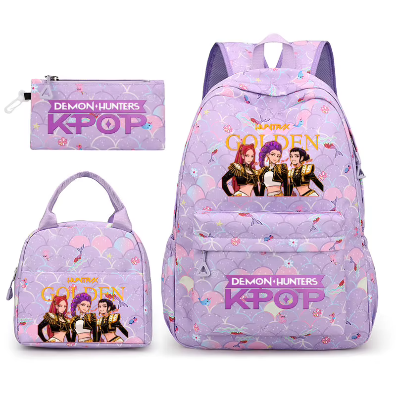 Sacs à dos KPop Demon Hunters légers Rumi Mira Zoey HUNTR/X Saja, sacs d'école pour garçons, Mochila