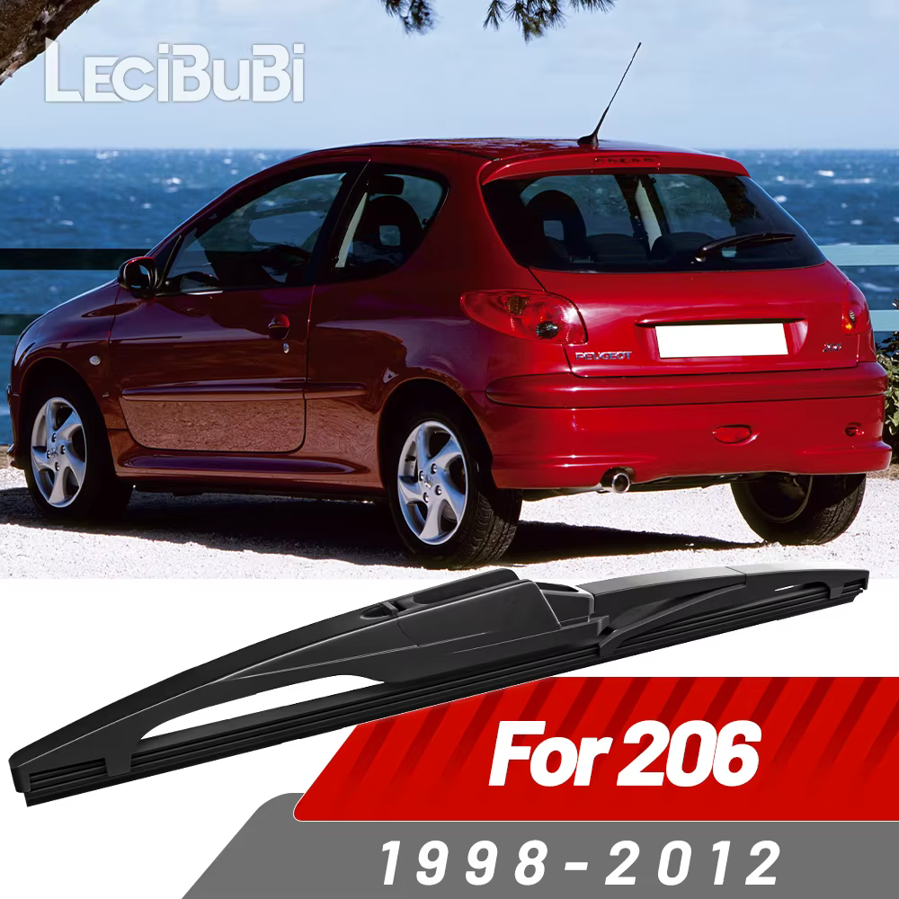 Balai d'essuie-glace arrière, accessoires d'essuie-glace pour Peugeot 206 1998-2012 1999 2000 2001 2
