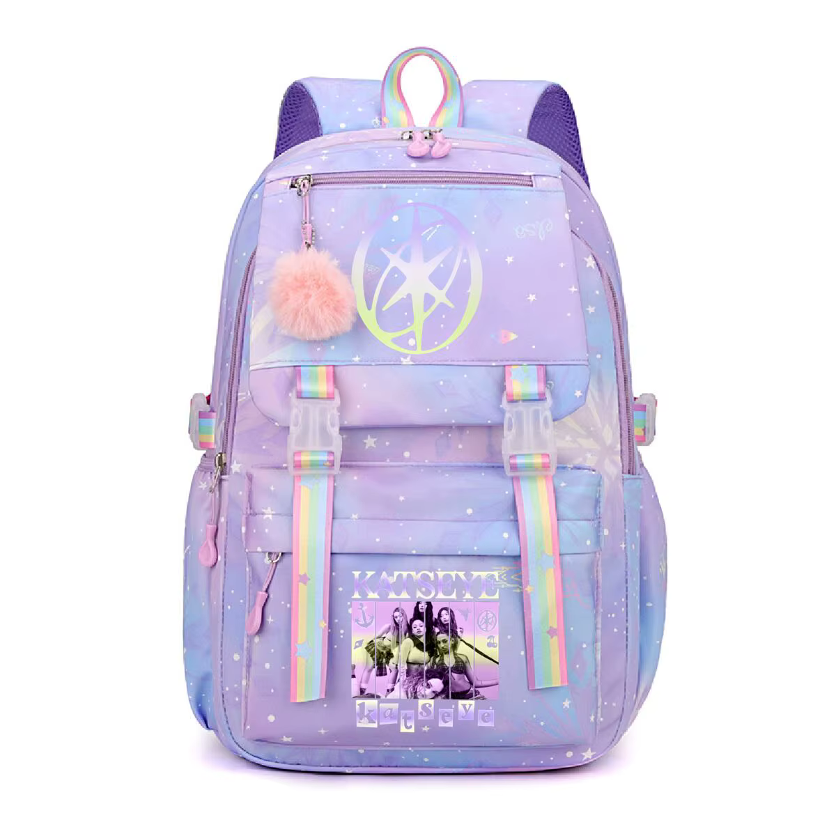 Sac à dos scolaire vintage coréen Ulzzang pour enfants et adolescents, motif Kpop Girl Group Katseye