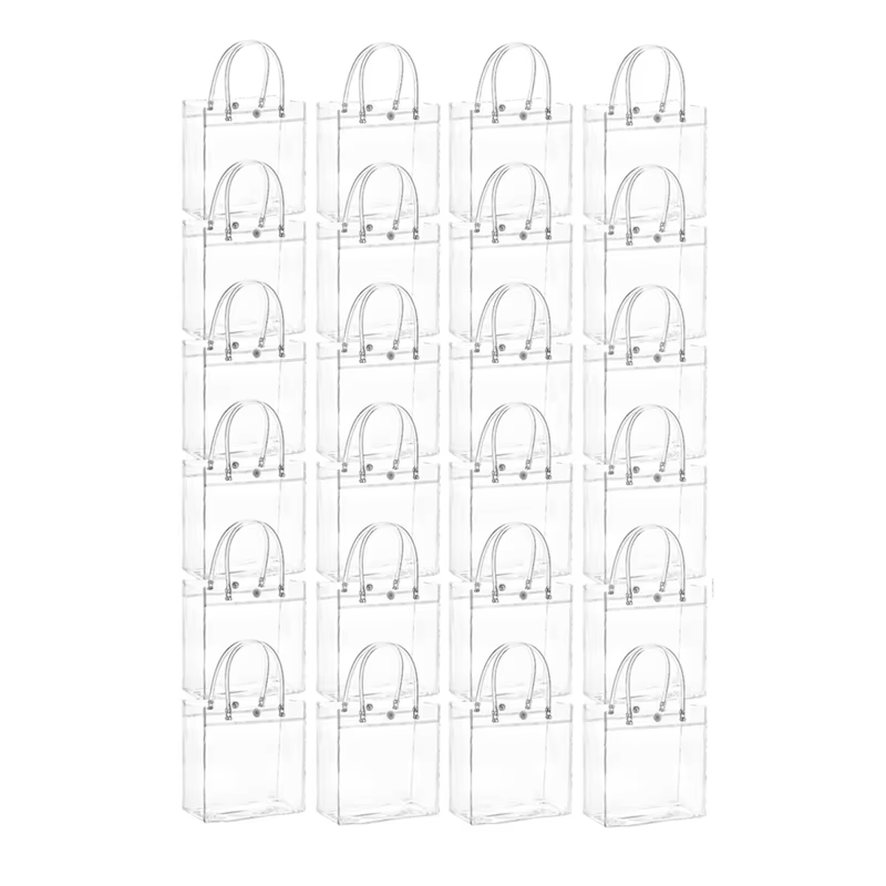 A69e20pcs sac cadeau Transparent avec poignée emballage cadeau de bonbons de mariage sac fourre-tout