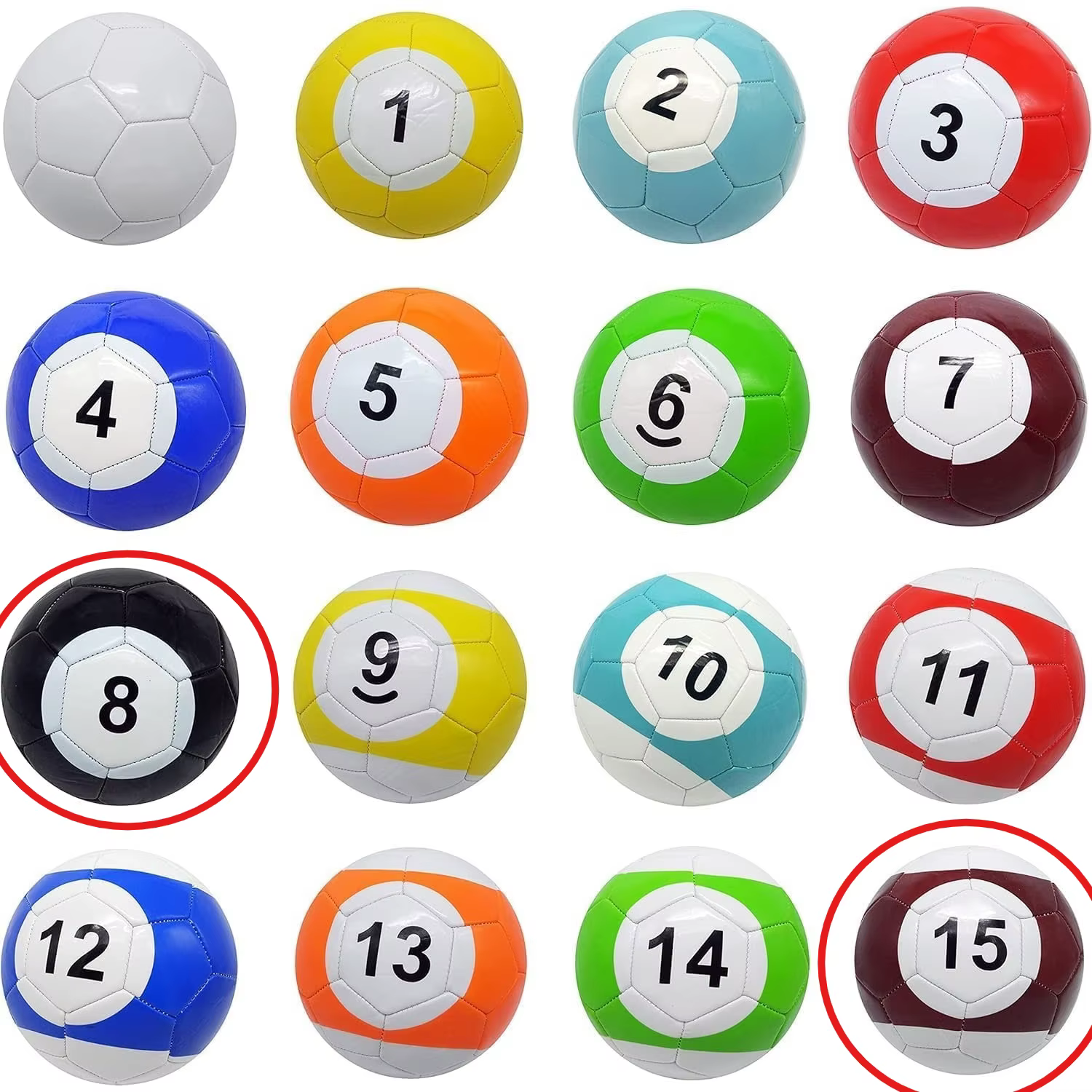 2 pièces de balles de snooker, ballons de football de table géants, ballons de billard gonflables po