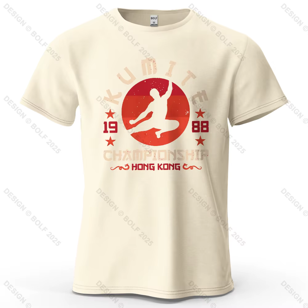 Thème d'arts martiaux KUMITE imprimé T-Shirt homme 100% coton surdimensionné Vintage t-shirts graphi