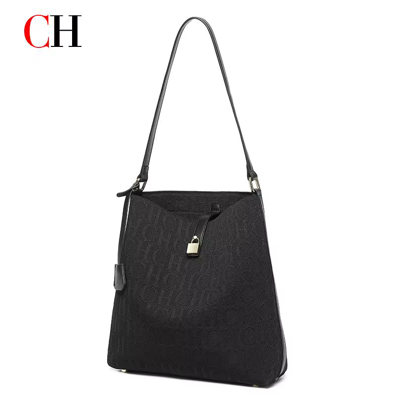 Nouveau sac hobo pour femme avec monogramme et détails de fermeture à clé, sac à bandoulière tendanc