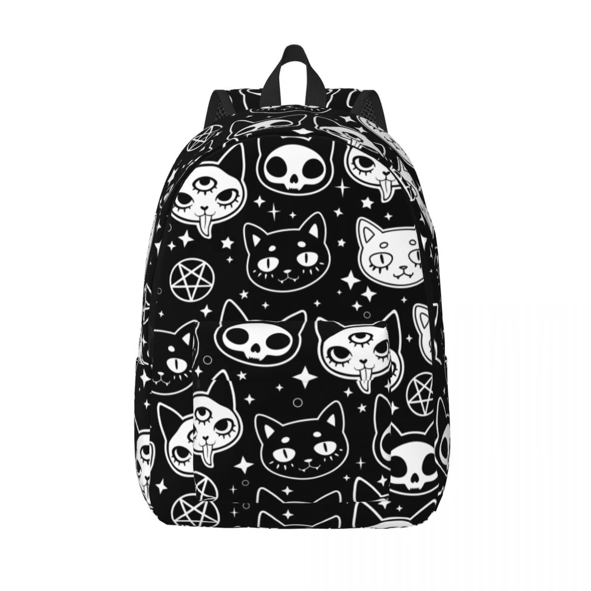 Sac à dos chat magique sorcellerie pour garçon et fille, sac à dos d'école pour enfants, sac de jour