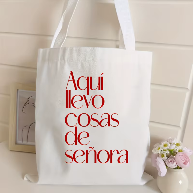 Sac fourre-tout en toile imprimée tendance, idéal pour un usage quotidien, le shopping, l'école et l