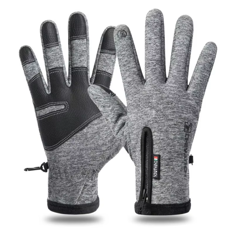 Gants d'hiver imperméables pour écran tactile thermique, coupe-vent, chauds, pour temps froid, cours