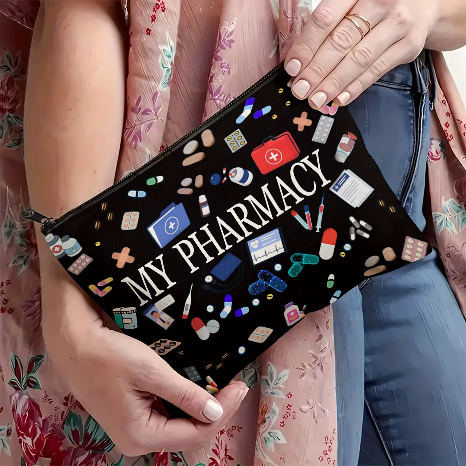 Sac de rangement sur le thème de la pharmacie – Organisateur de médicaments multifonctionnel et poch