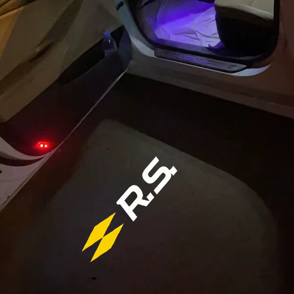 Projecteur de bienvenue pour porte de voiture, Logo d'ombre, lumières de porte de voiture pour Renau
