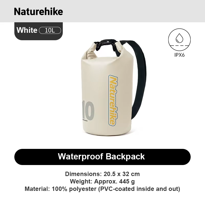 Sac de randonnée Naturehike 10L/15L/25L, sac à dos étanche IPX6, sac à séparation sec-humide, sac à 
