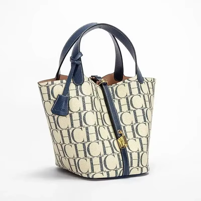 CH – sac à bandoulière de grande capacité pour femmes, marque de luxe, Texture Jacquard en PVC, four