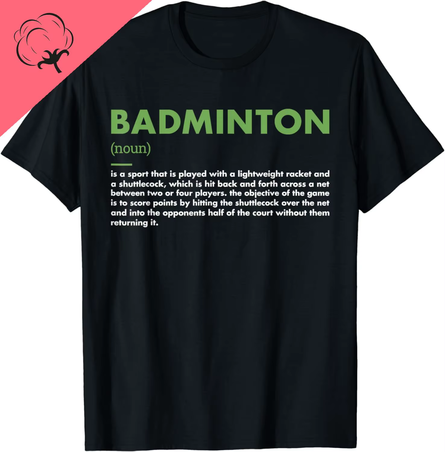 Sport définition Badminton T-Shirt coton hommes vêtements hauts Vintage T-Shirt graphique t-shirts S