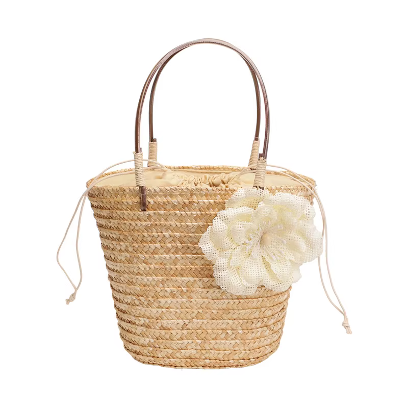 Sacs à main en paille au design simple pour femmes, sacs de plage faits à la main de style bohème, s