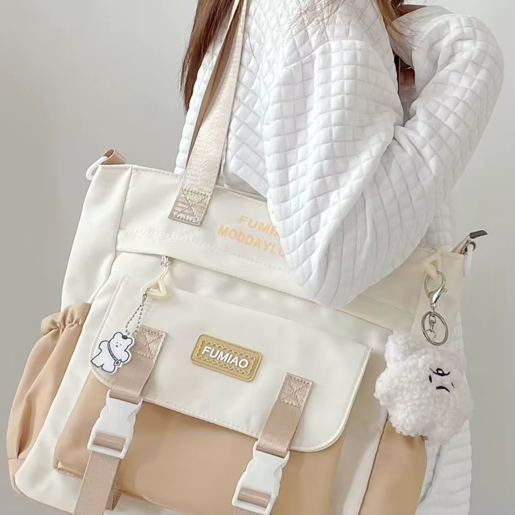Sac de transport pour étudiantes, sac de transport pour filles, grande capacité, une épaule, sac à b