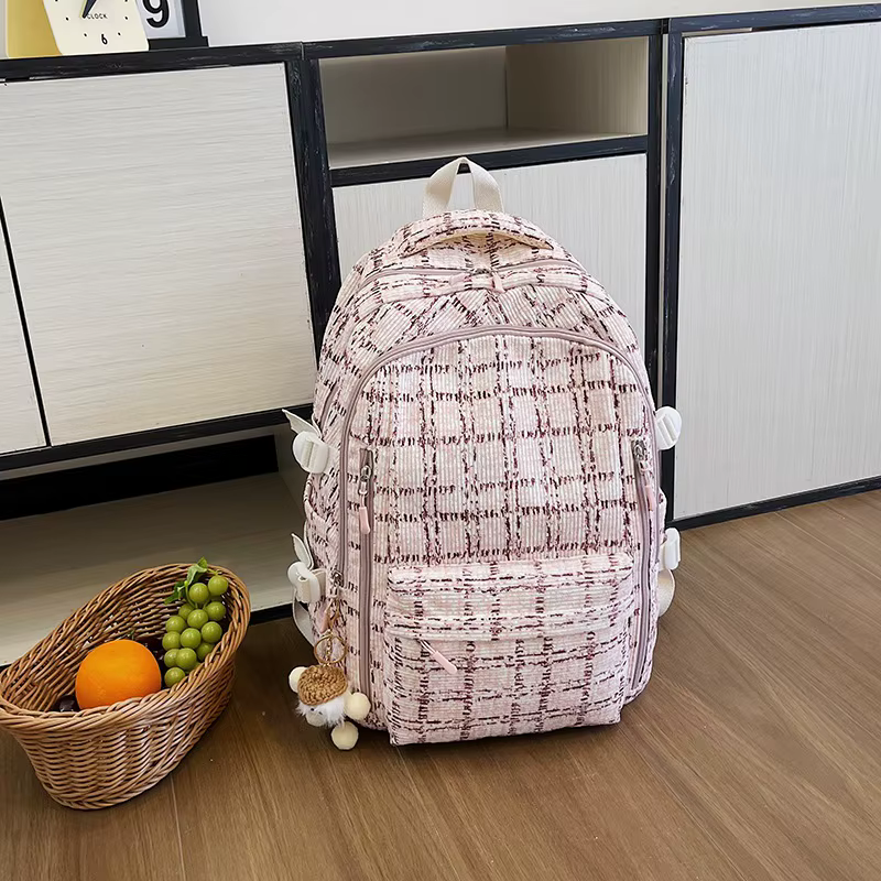 Étudiants universitaires cartable décontracté 2025 printemps nouveau cent ins double épaule sac à do